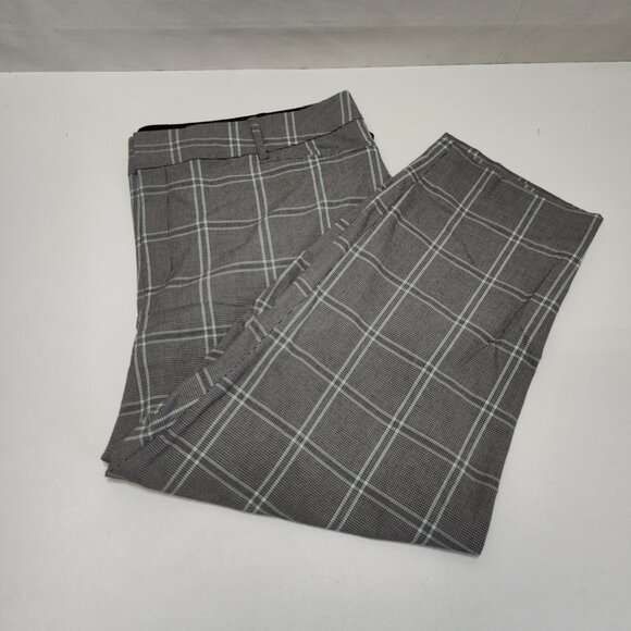 Ava & Viv Plaid Ankle Pant Mid-Rise Comfort Waist Stretch 22W Fitted Hip & Thigh - Picture 5 of 11
